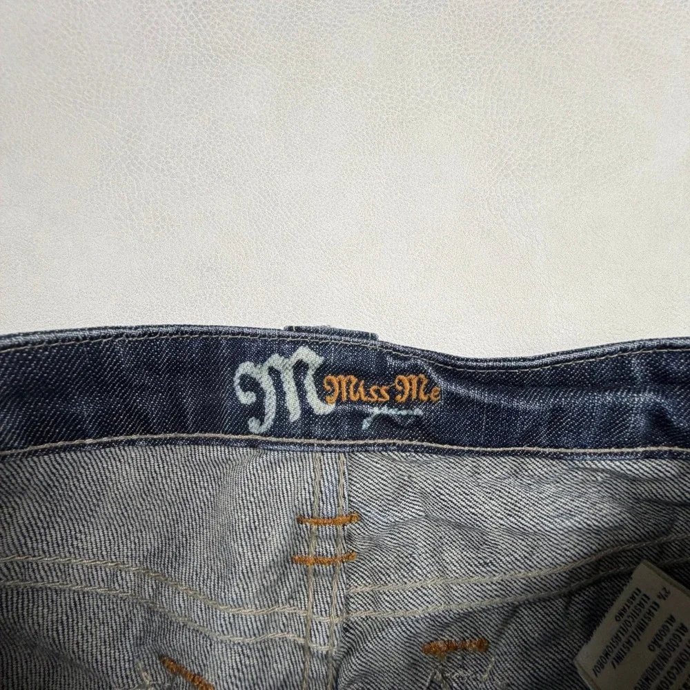 Miss Me JP4414 Stonewood‎ Dark Wash Bermuda Denim Shorts Women Size 26 Low Rise